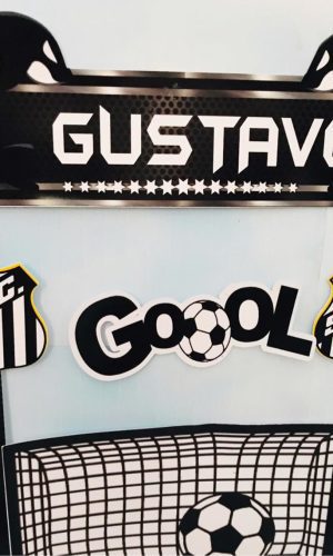 Arquivo Silhouette Topo de Bolo Futebol Santos