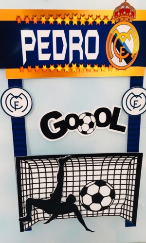 Arquivo Silhouette Topo de Bolo Real Madrid Futebol
