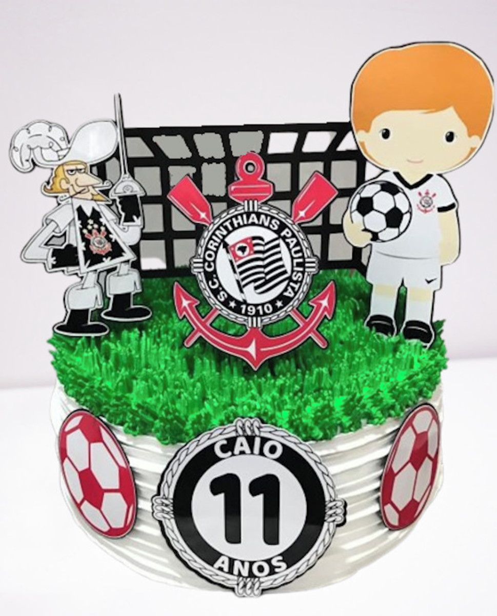 Arquivo Silhouette Topo De Bolo Time De Futebol Timão Gambá