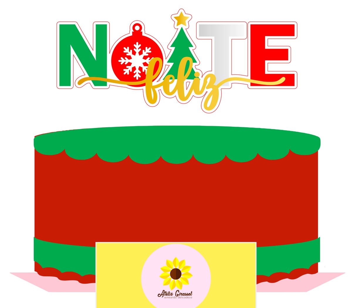 004 Arquivo Topo de Bolo 5 Placas Natalinas Ganhe+3 Produtos - Imagem 3