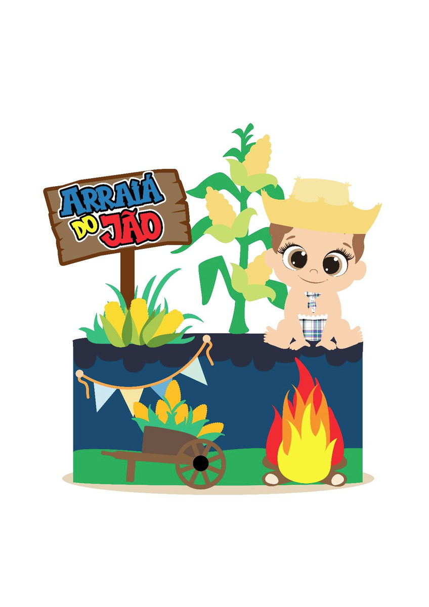 Arquivo topo de bolo arraiá bebê menino