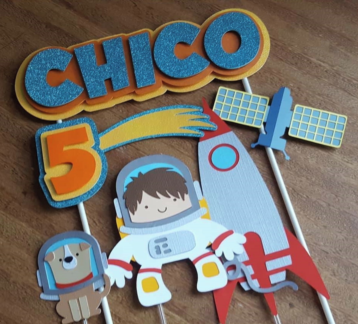 Arquivo topo de bolo astronauta cute