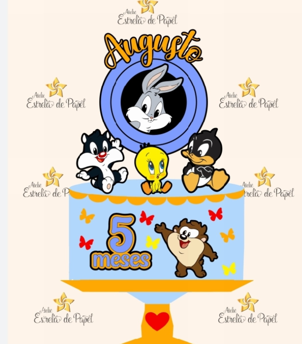 Arquivo Topo de Bolo Baby Looney Tunes - Imagem 2