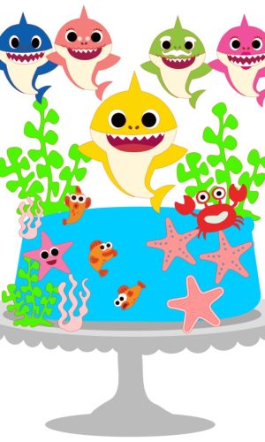Arquivo Topo de Bolo - Baby Shark