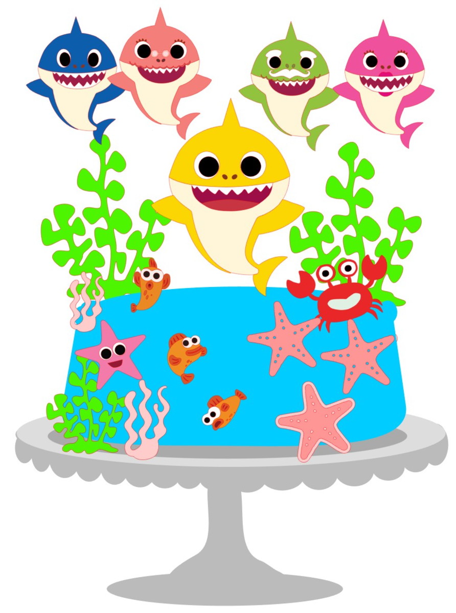 Arquivo Topo de Bolo - Baby Shark