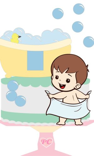 Arquivo Topo de Bolo - Bebe Menino na Banheira