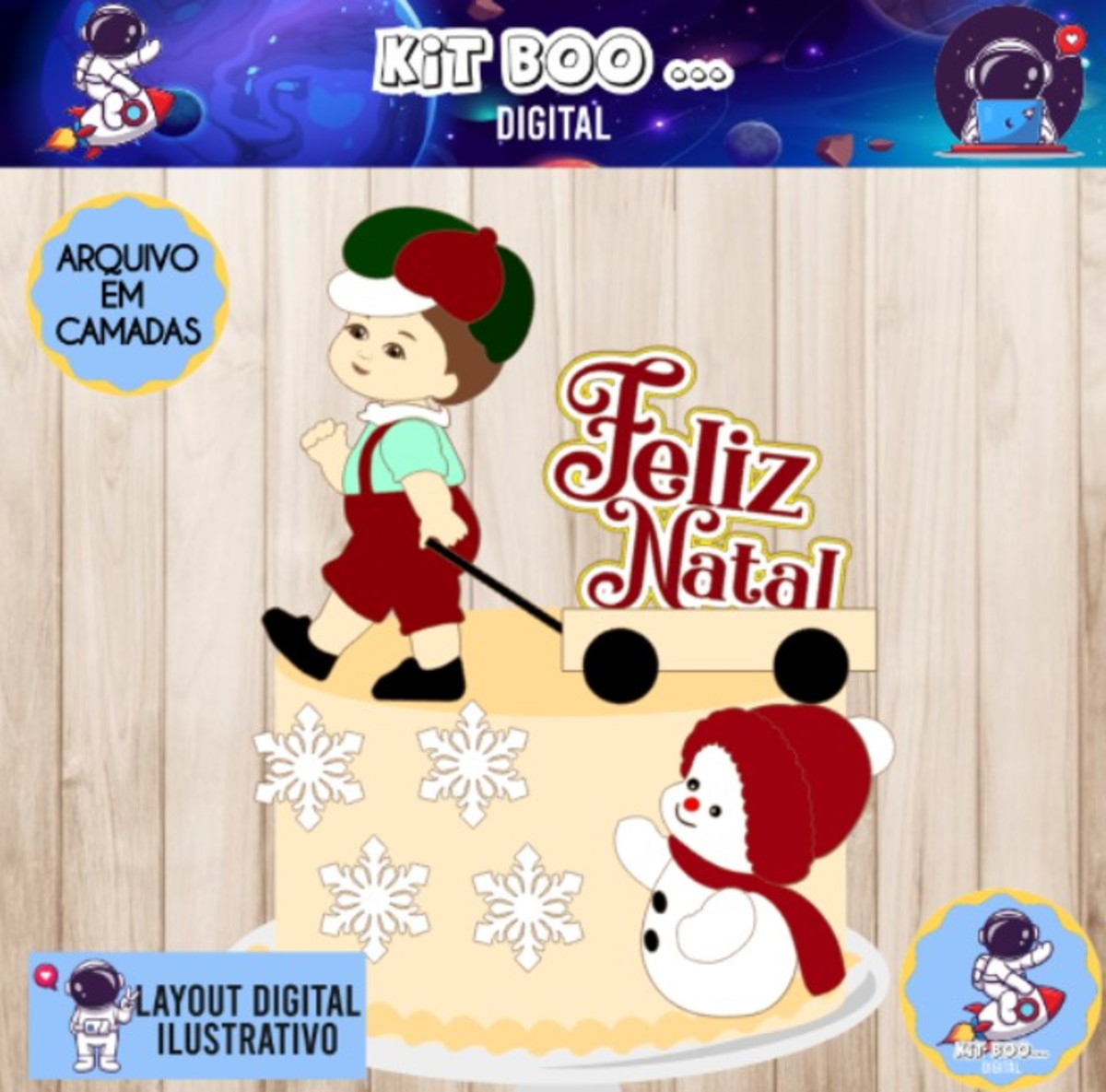 Arquivo Topo de Bolo - Feliz Natal Menino