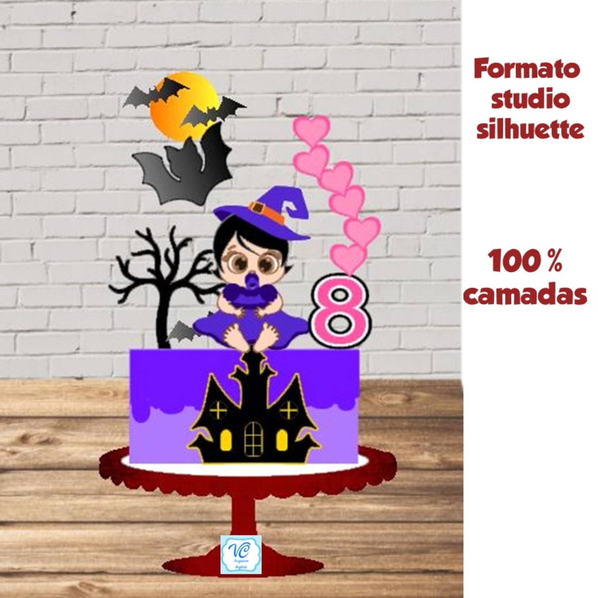 ARQUIVO TOPO DE BOLO HALLOWEEN Bebê camadas-09-COD: 909