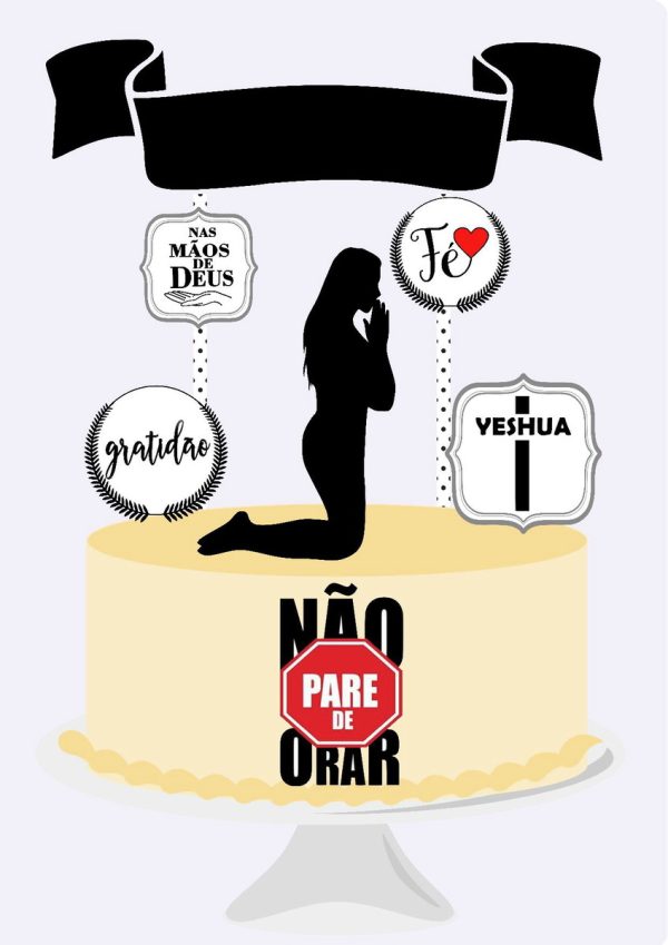 Arquivo Topo de Bolo - Mulher Orando