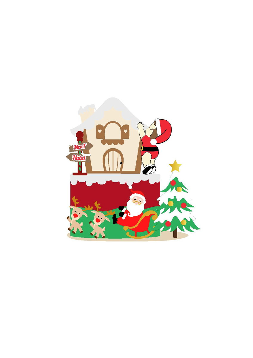 Arquivo Topo de Bolo Natal Bebê em Pé