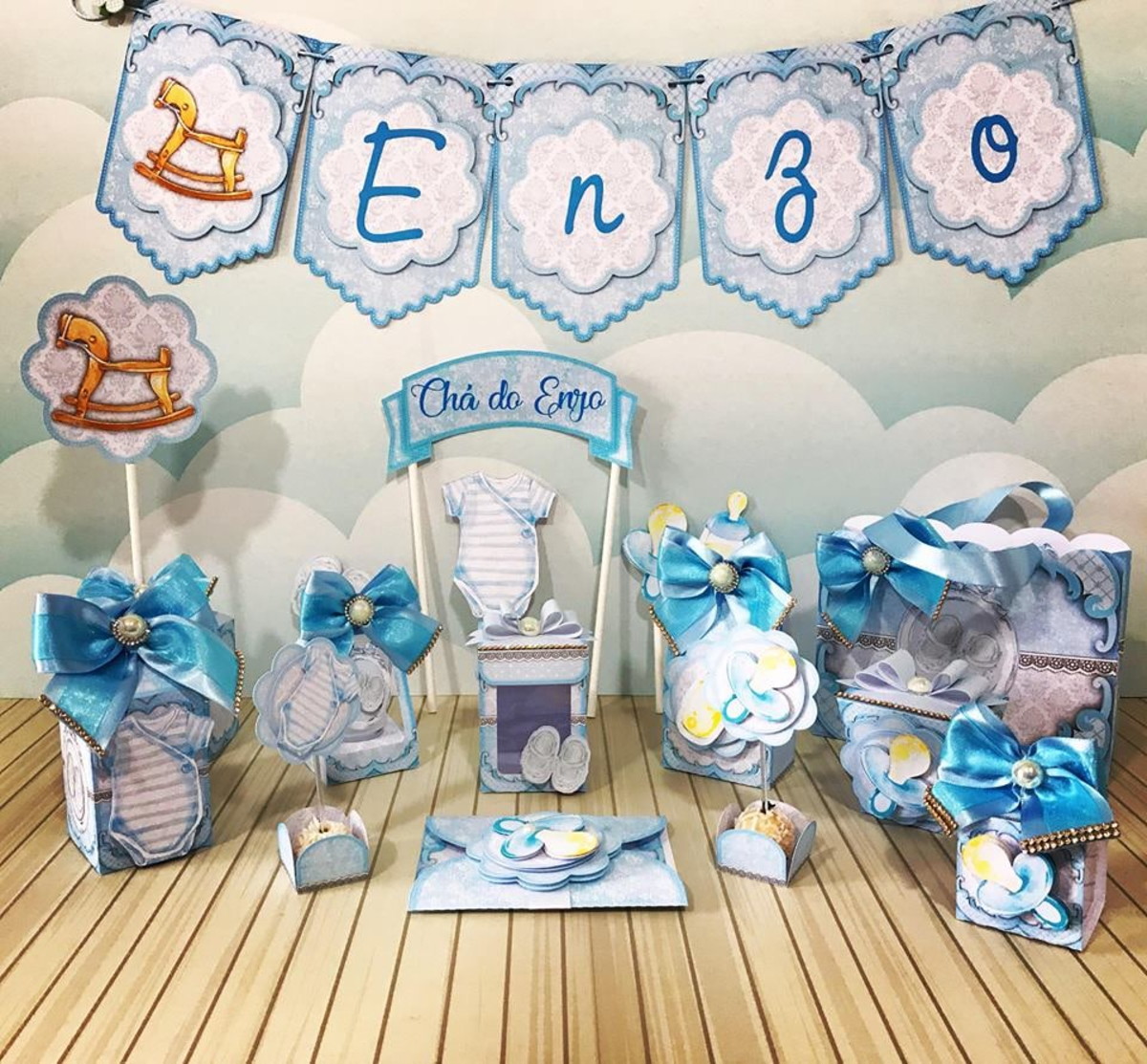 Arquivos de Corte Cha de Bebe Elefantinhos - Imagem 3