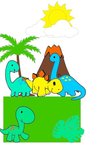 Kit C/ 5 Arquivo De Corte: Topo Dinossauro Cute 015