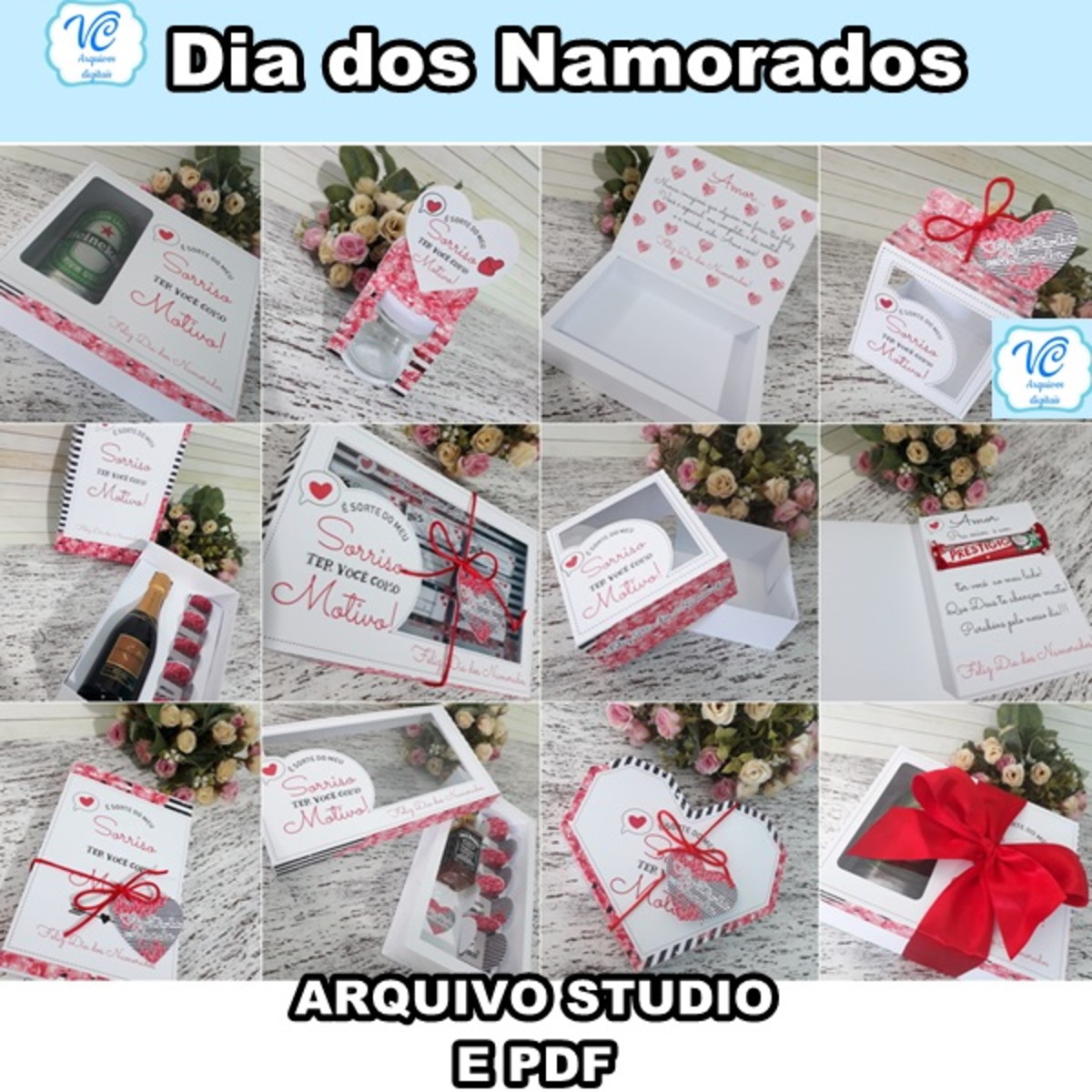 KIT CAIXA DIA DOS NAMORADOS -3- ARQUIVO DE CORTE