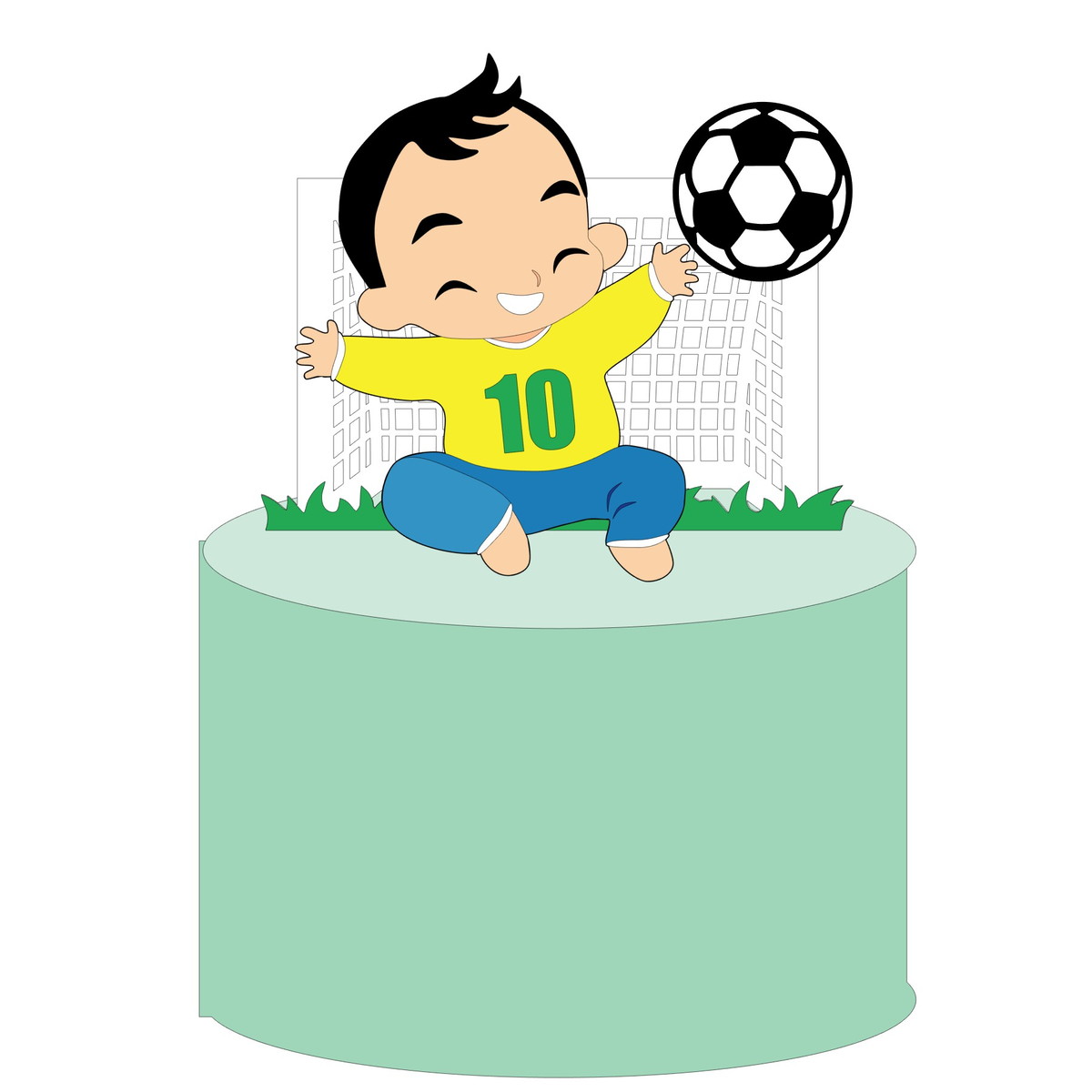 Kit com 5 Arquivos de Corte: 15 - Futebol Topo de Bolo