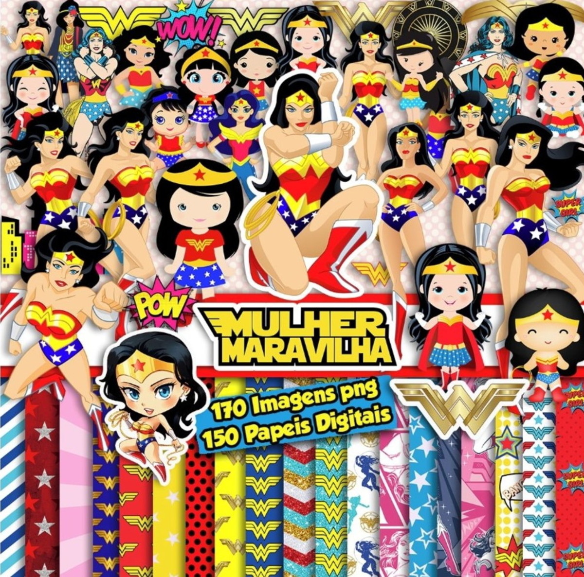 Kit Digital Mulher Maravilha #353#