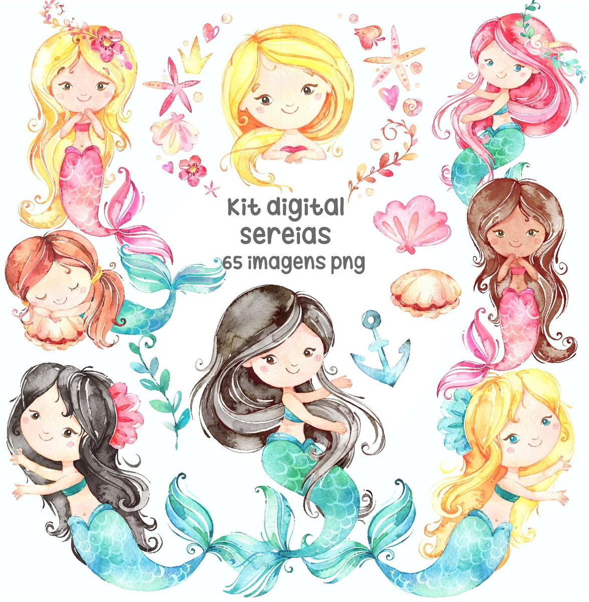 Kit Digital Sereias 638