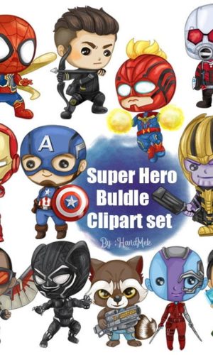 Kit Digital Super Heróis Cute 110