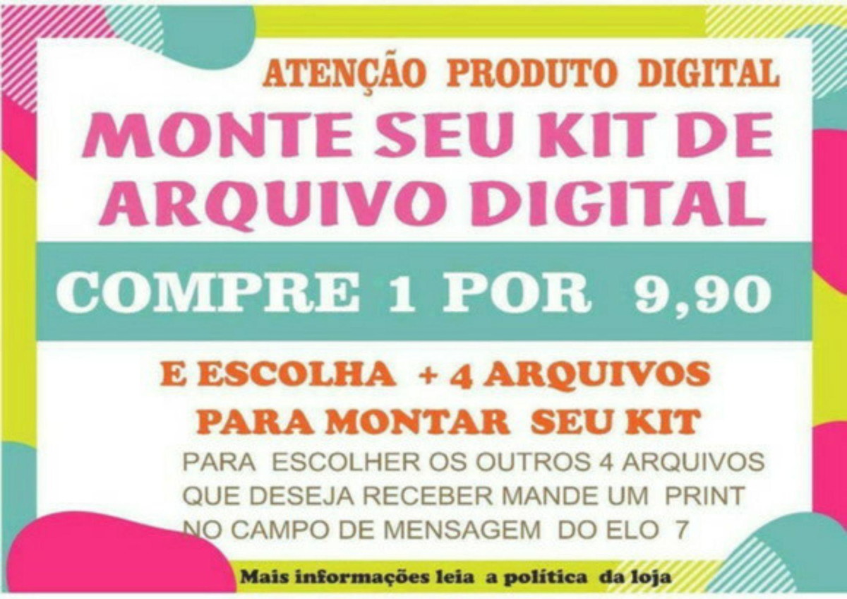Kit topo flork menina + 4 ARQUIVOS A SUA ESCOLHA - Imagem 2