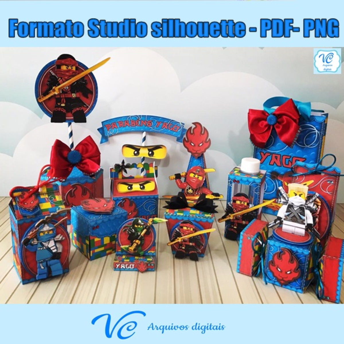M:524 -Arquivo de Corte Ninjago- Studio e PDF