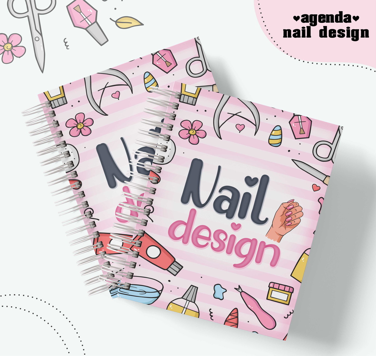 M400- Arquivo Digital -Agenda Permanente NAIL DESIGN -A5 - Imagem 2