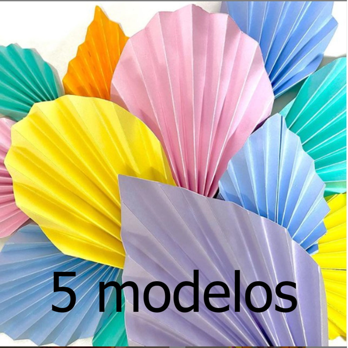 M46- Arquivo de corte - Folha Plisada Palm Leave - 5 modelos