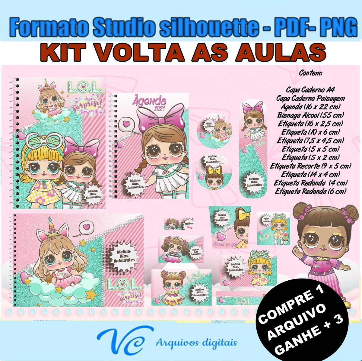 M611- Arquivo de corte Volta ás Aulas LOL