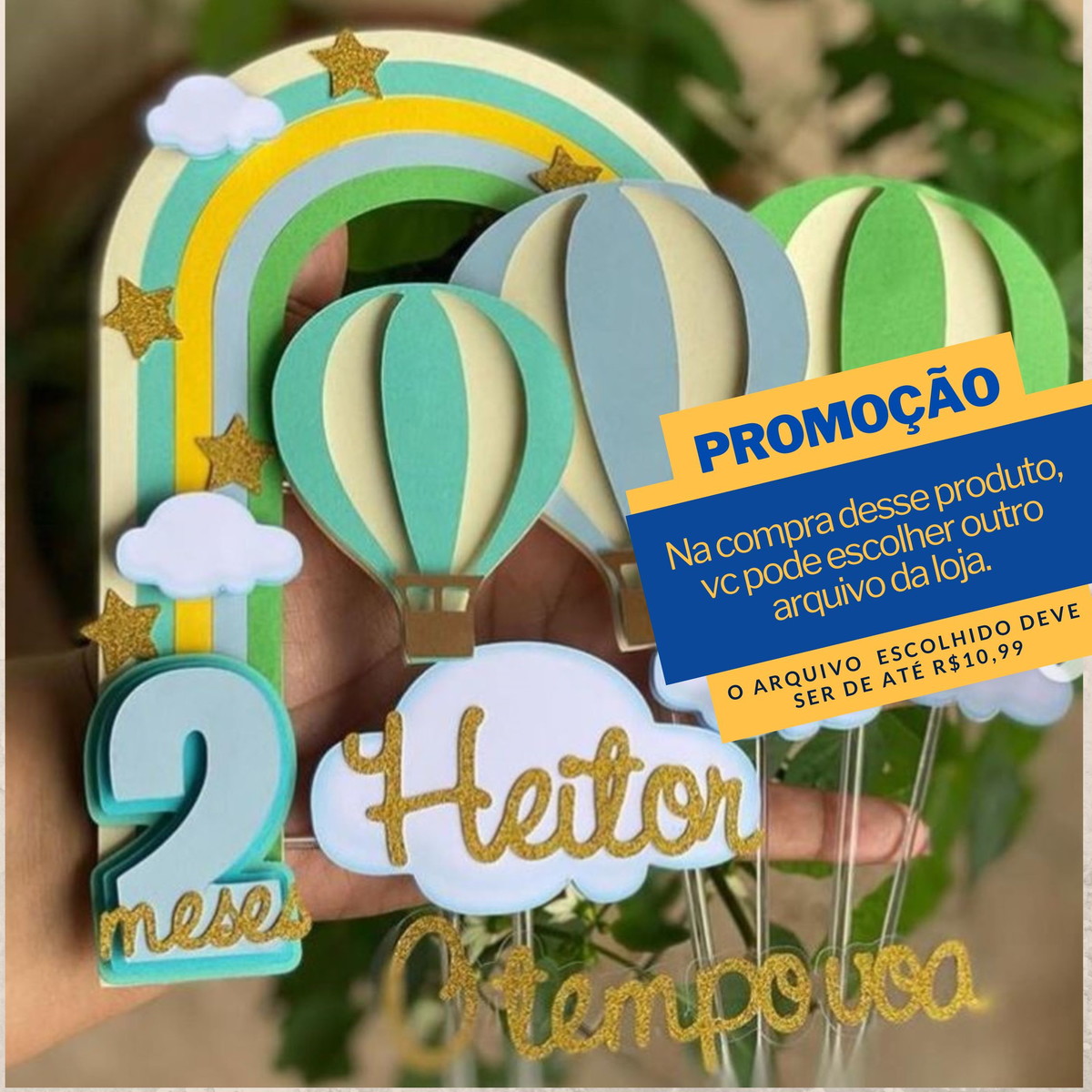 Studio/pdf Arquivo de Corte Topo de Bolo Balão Menino -006