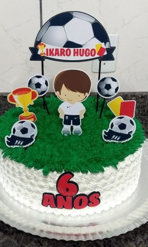 Topo de bolo Arquivo de Corte Silhouette Futebol 02