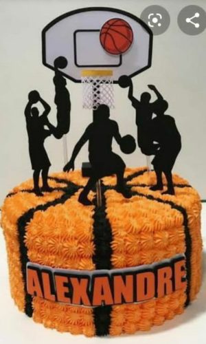 Topo de Bolo Basquete