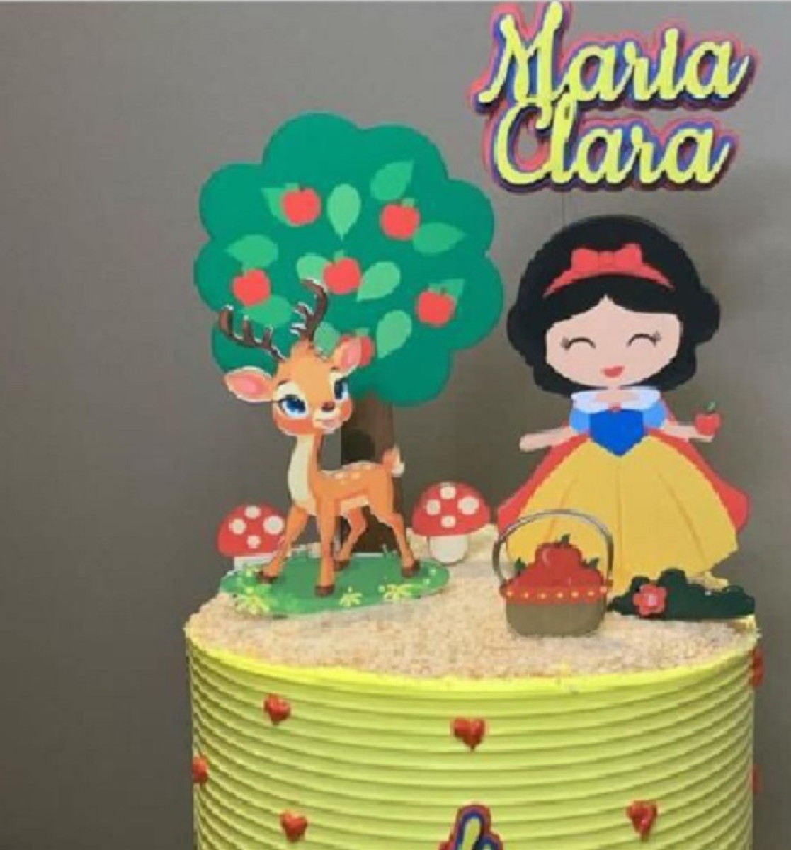 Topo De Bolo Branca De Neve Cute + 4 Arquivos A Sua Escolha