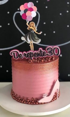Topo de Bolo De repente 30