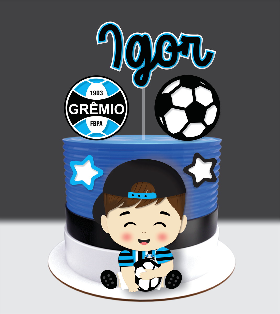 Topo de Bolo - Grêmio Futebol - Arquivo de Corte