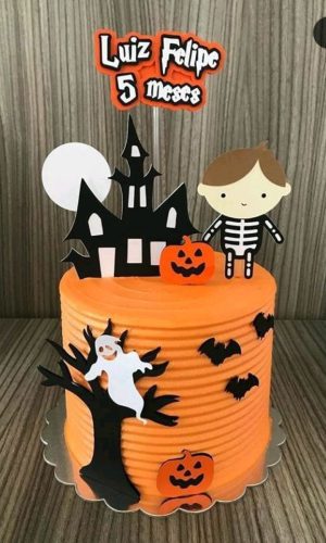Topo de Bolo Halloween Menino + 4 ARQUIVOS A SUA ESCOLHA]