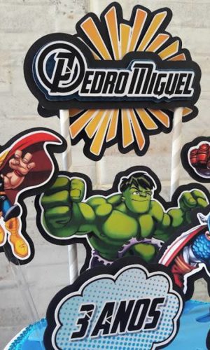 Topo de Bolo Heróis (vingadores)