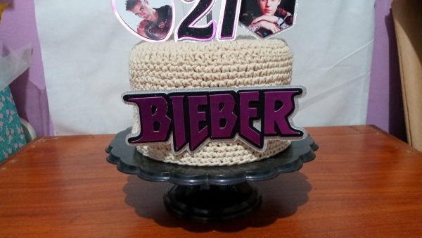 Topo de Bolo Justin Bieber Personalizado - Imagem 3
