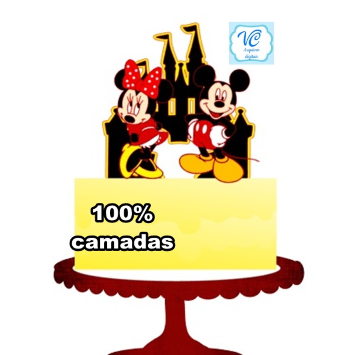 Arquivo de Corte Topo de Bolo Minnie e Mickey -4-