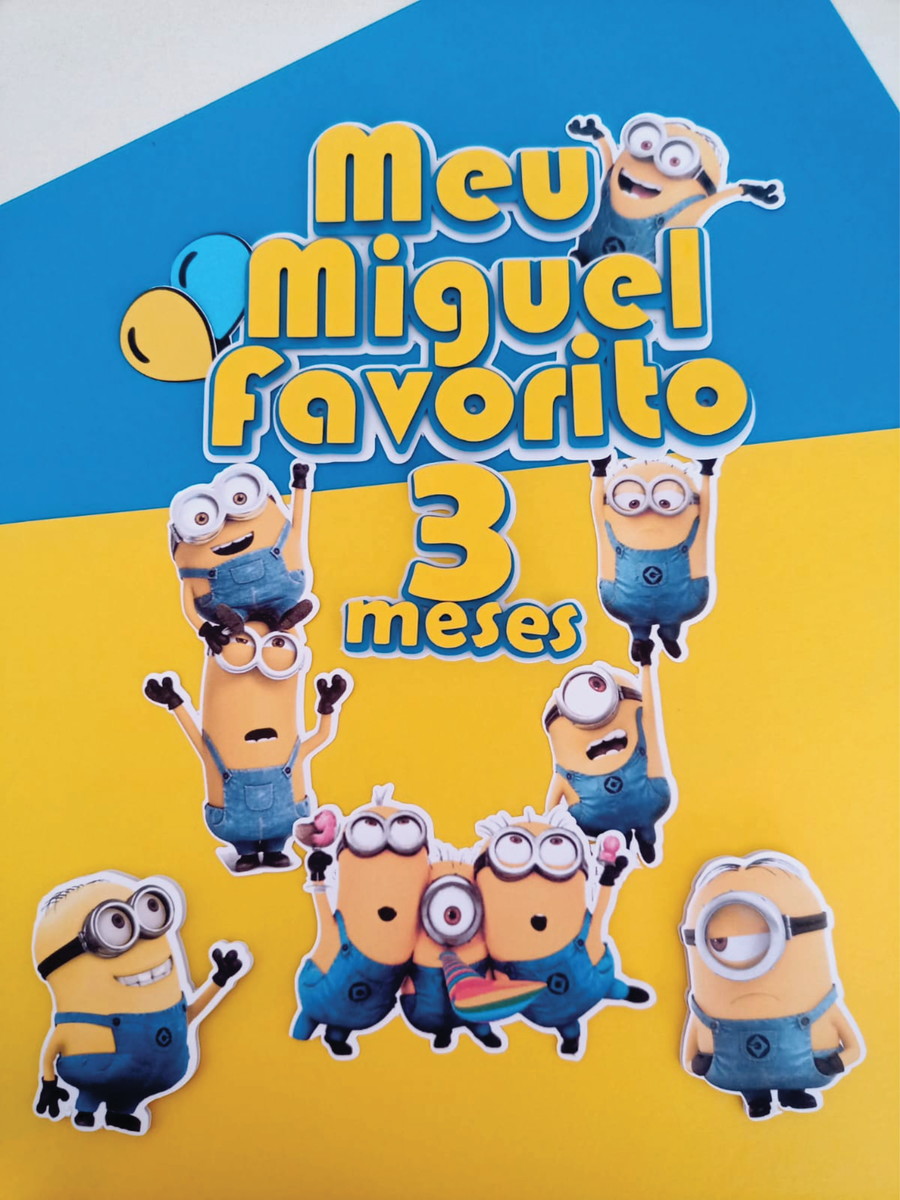 Topo de Bolo Minnions Arquivo de Corte
