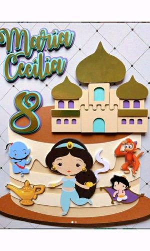 Topo Jasmine Cute 2 + 4 Arquivos a Sua Escolha