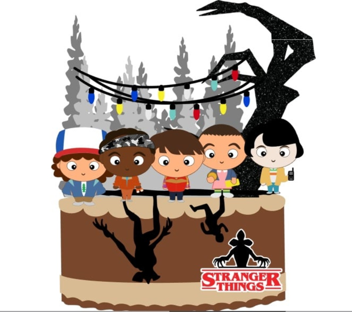 Topo Stranger Things Cute + 4 Arquivos a Sua Escolha