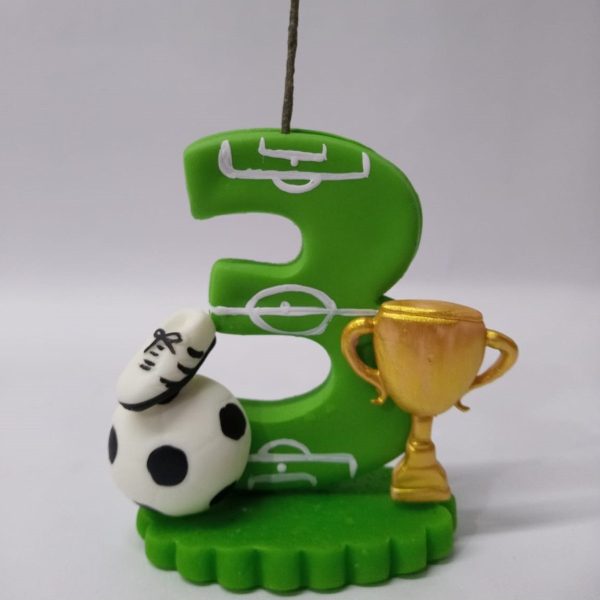 Vela Topo de Bolo Futebol