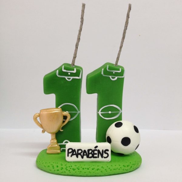 Vela Topo de Bolo Futebol