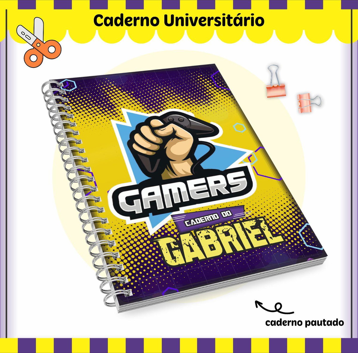 Arquivo Caderno Universitário Escolar Tema Gamer 2023 #15653
