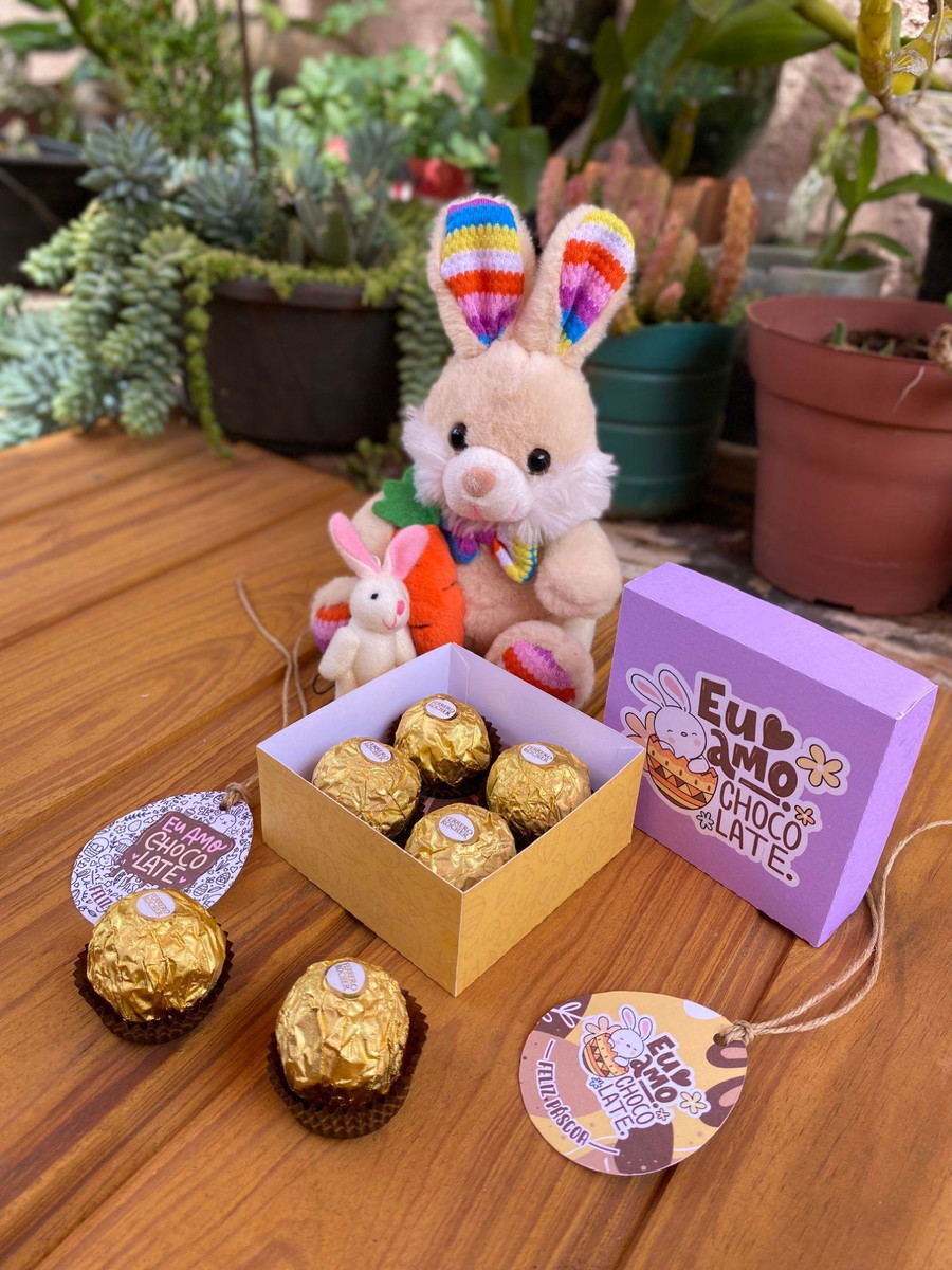Arquivo Caixa 4 Doces Pascoa com Molde #13726