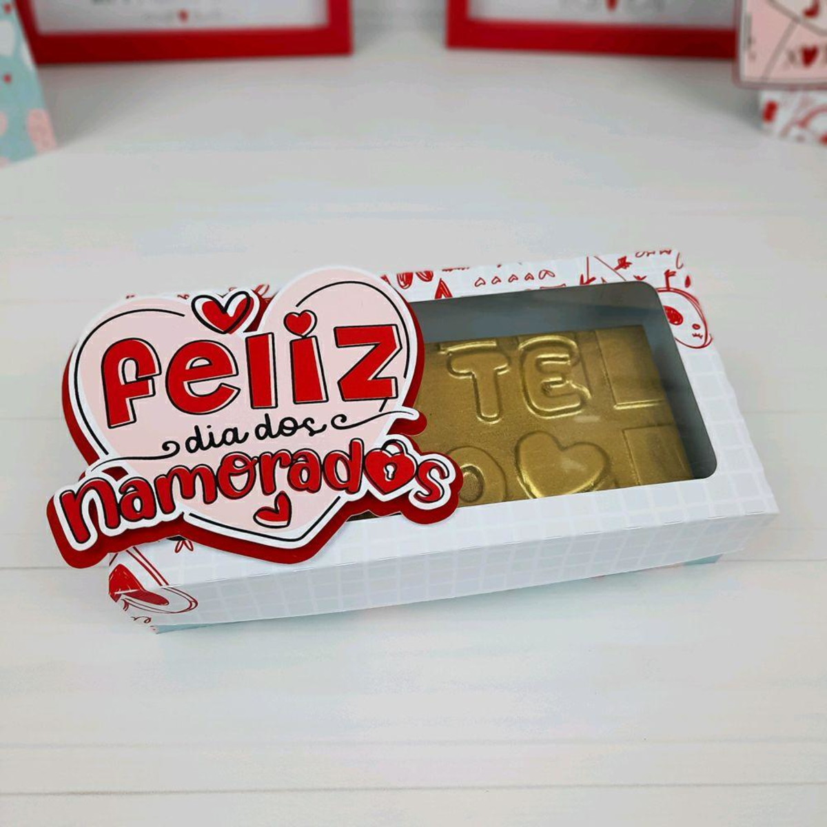 ARQUIVO CAIXA DIA DOS NAMORADOS BARRA DE CHOCOLATE #5609