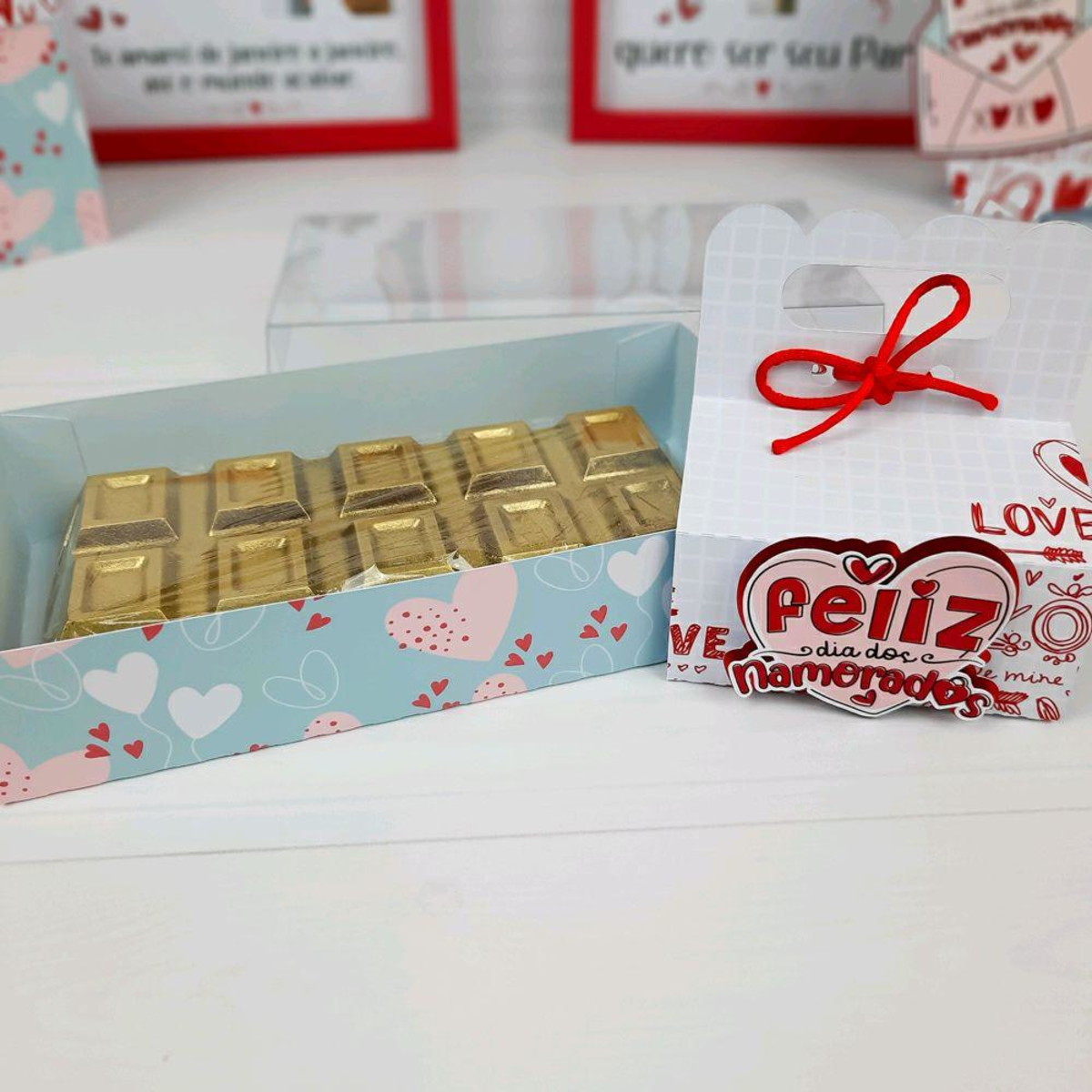 ARQUIVO CAIXA DIA DOS NAMORADOS BARRA DE CHOCOLATE #5611