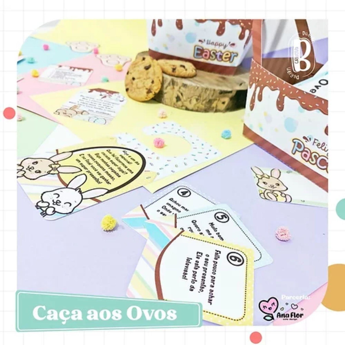 ARQUIVO CORTE KIT CAÇA AOS OVOS DE PASCOA 3 IDIOMAS #13786 - Imagem 3