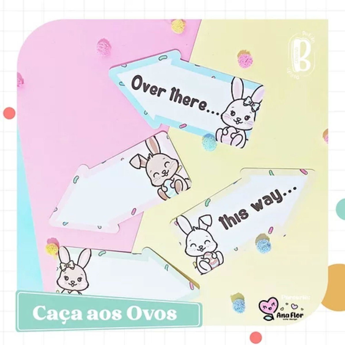 ARQUIVO CORTE KIT CAÇA AOS OVOS DE PASCOA 3 IDIOMAS #13786 - Imagem 5