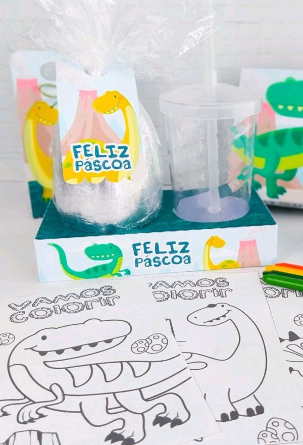 ARQUIVO CORTE PASCOA CAIXA OVO E COPO DINOSSAURO CUTE #3617