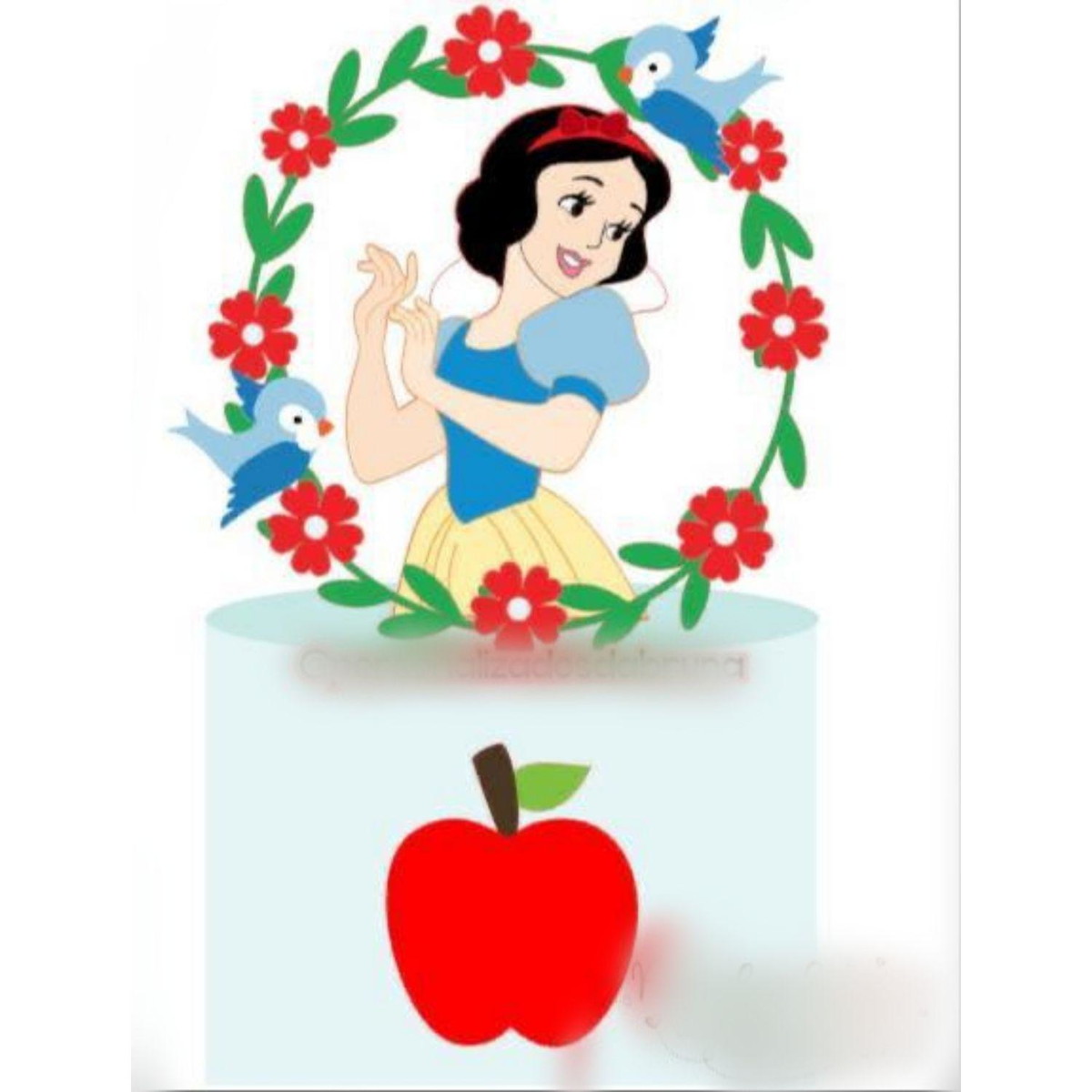 ARQUIVO CORTE TOPO DE BOLO BRANCA DE NEVE (#14001) - STUDIO