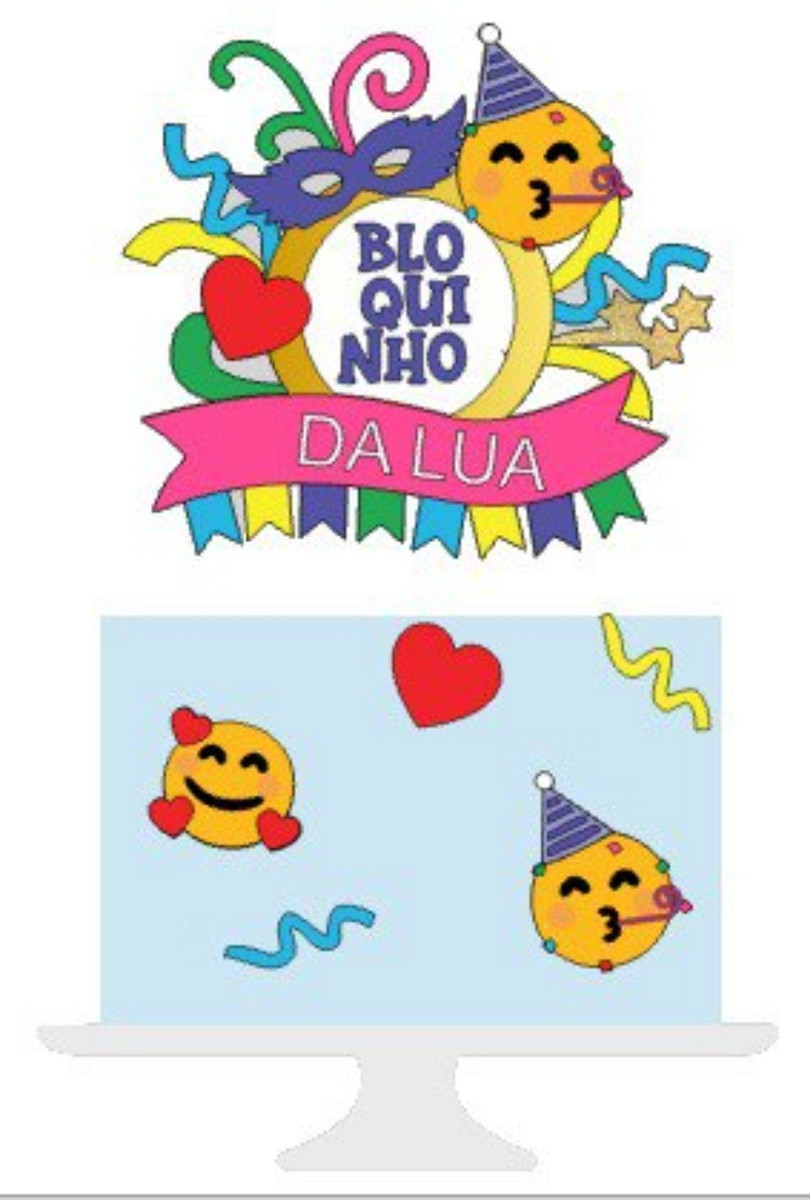 Arquivo Corte Topo de Bolo Carnaval Bloquinho #16931